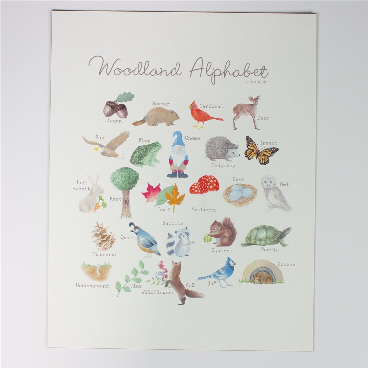 Woodland Alphabet Wall Art – Dishique Kids1